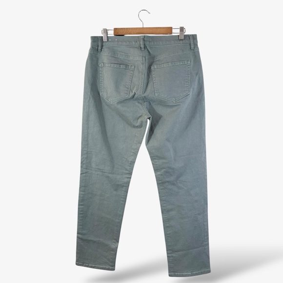 Loft Straight Leg Jeans Size 30/10 GREEN Stretch Denim Mid Rise Casual - Picture 7 of 10